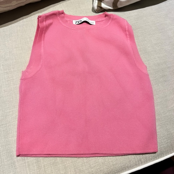 Zara - Pink Crop Knit Top - Picture 5 of 5